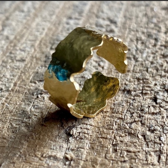SALE: 🌟18 K gold leaf ring - Picture 3 of 13